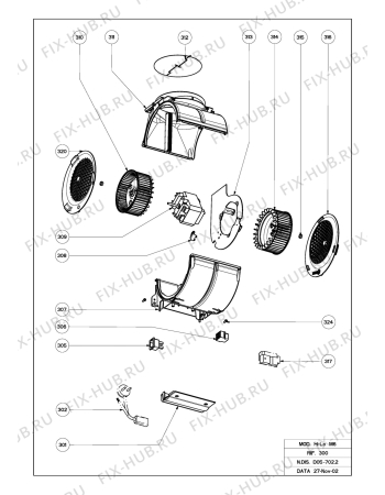 Взрыв-схема вытяжки Beko CWB 6441 X (7818710210) - CWB6441X2